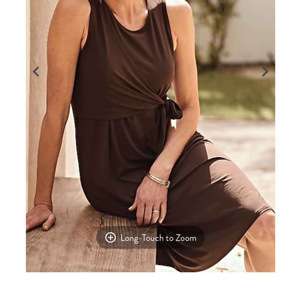 J Jill Wearever brown dress L. NWT